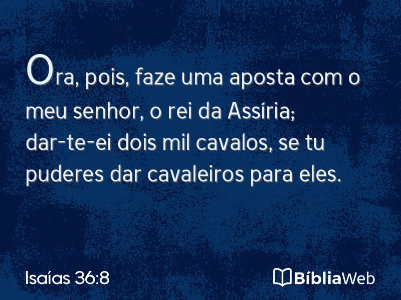 Isaías 36:8 em imagem para compartilhar