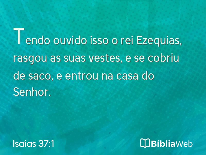 Isaías 37:1 em imagem para compartilhar