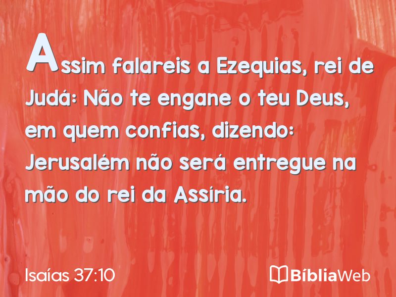 Isaías 37:10 em imagem para compartilhar