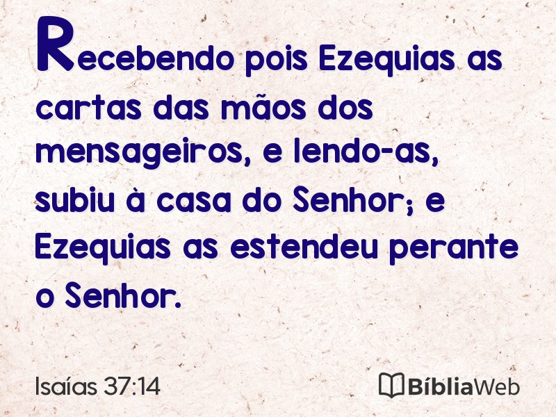 Isaías 37:14 em imagem para compartilhar