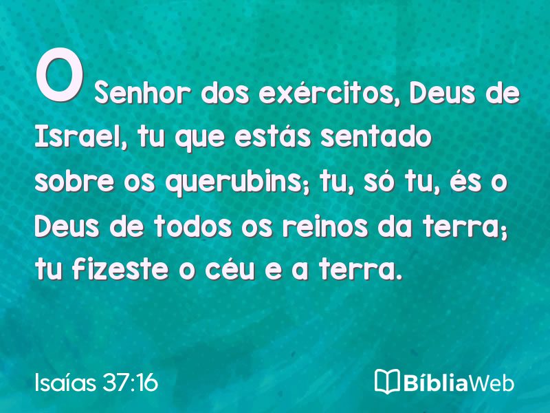 Isaías 37:16 em imagem para compartilhar