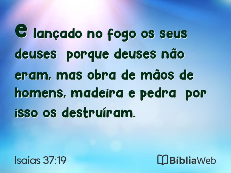 Isaías 37:19 em imagem para compartilhar