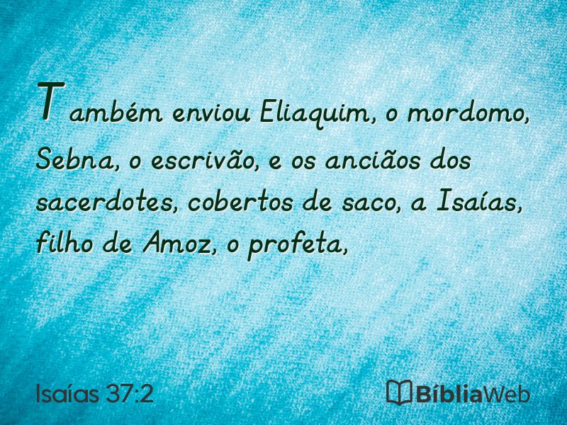 Isaías 37:2 em imagem para compartilhar