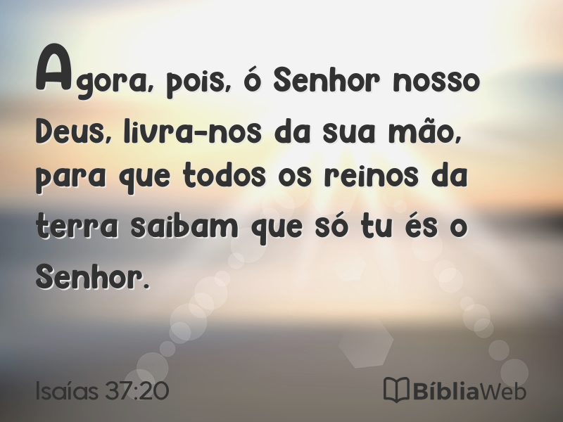 Isaías 37:20 em imagem para compartilhar
