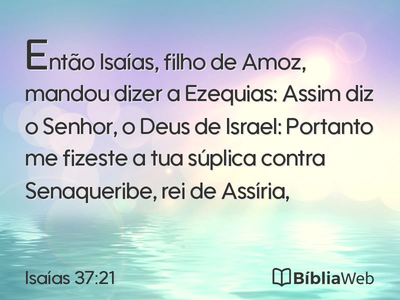 Isaías 37:21 em imagem para compartilhar