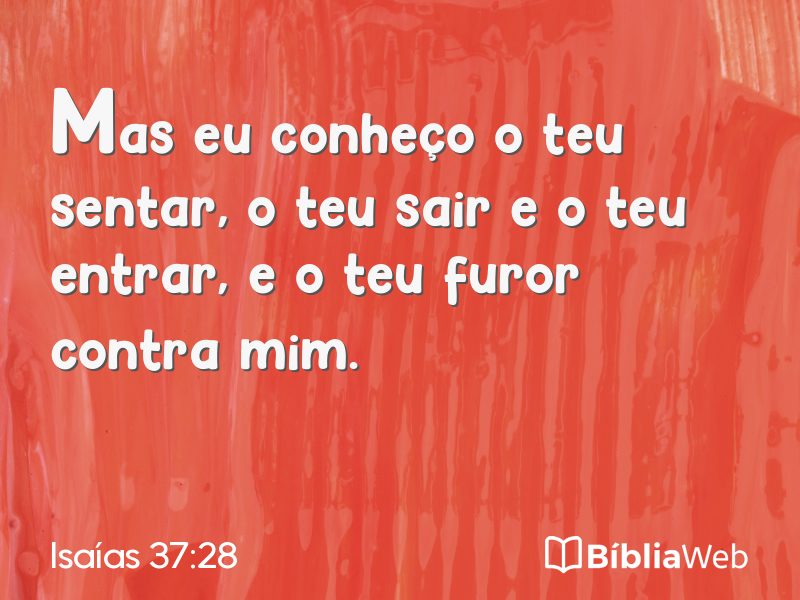 Isaías 37:28 em imagem para compartilhar