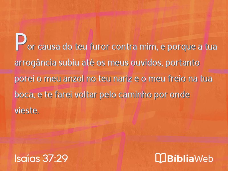 Isaías 37:29 em imagem para compartilhar