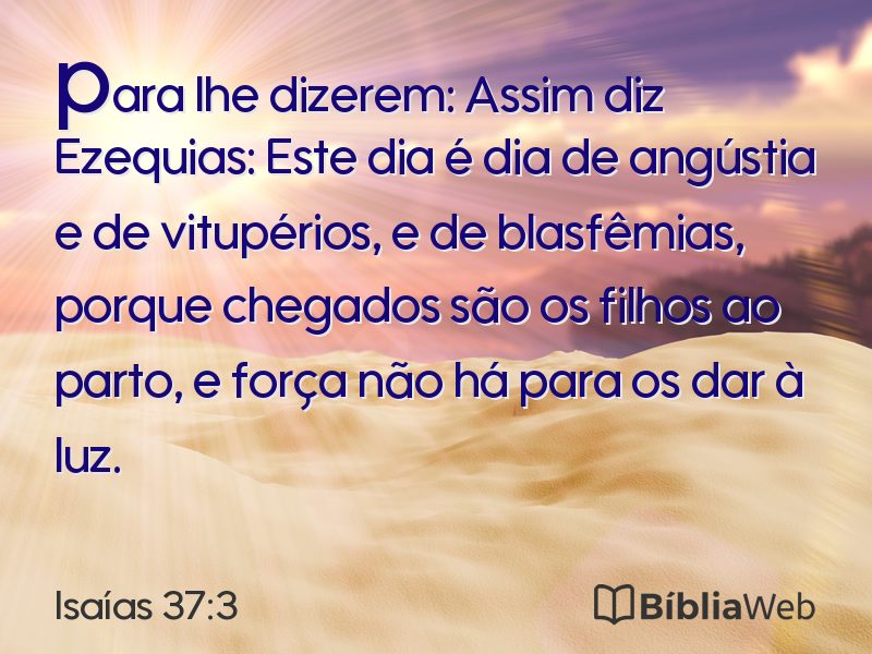 Isaías 37:3 em imagem para compartilhar