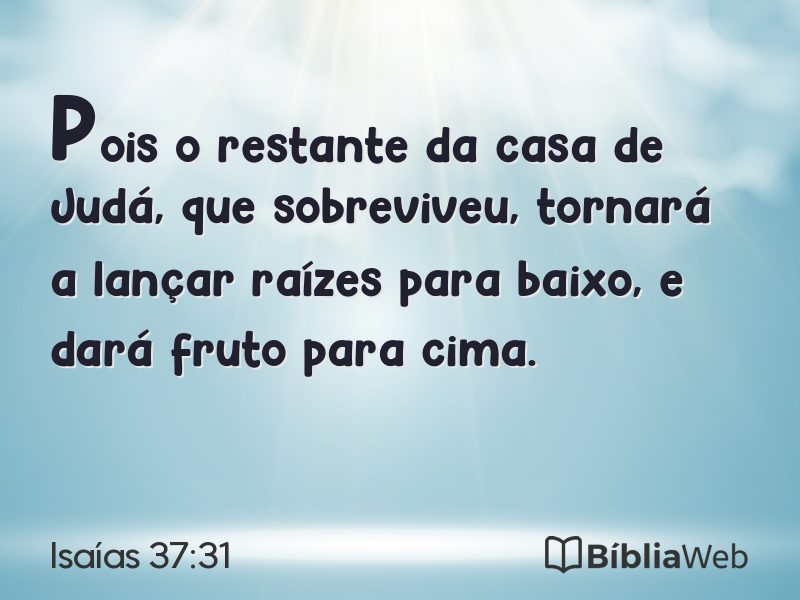 Isaías 37:31 em imagem para compartilhar