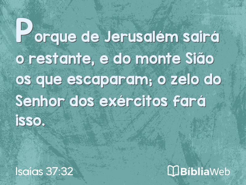 Isaías 37:32 em imagem para compartilhar