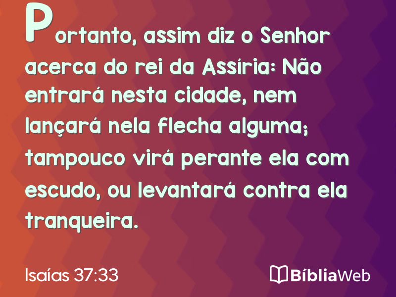 Isaías 37:33 em imagem para compartilhar