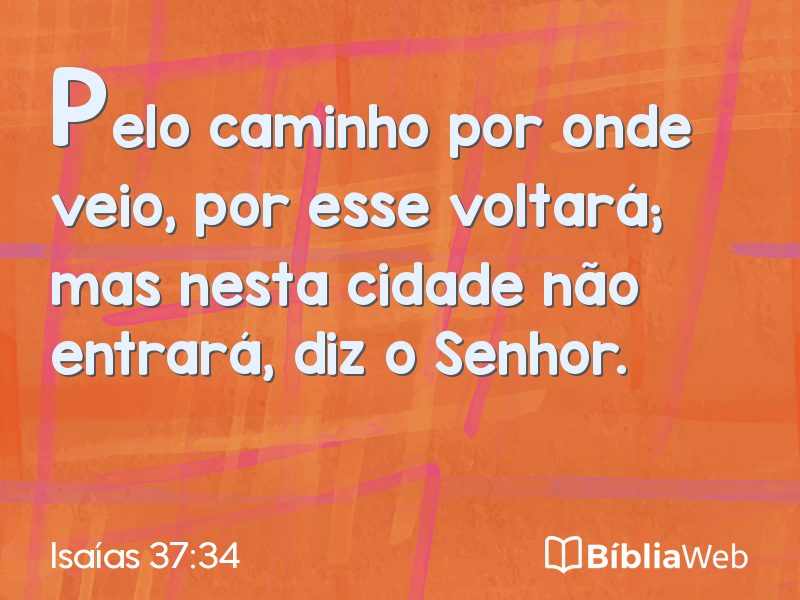 Isaías 37:34 em imagem para compartilhar