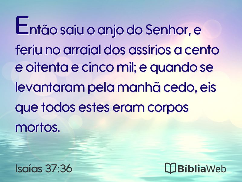 Isaías 37:36 em imagem para compartilhar
