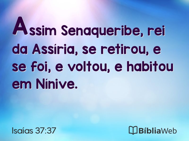Isaías 37:37 em imagem para compartilhar