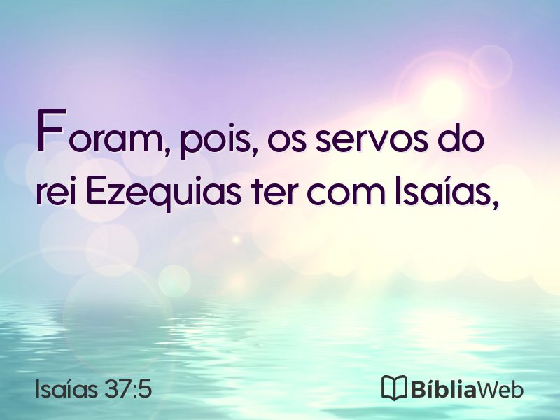 Isaías 37:5 em imagem para compartilhar