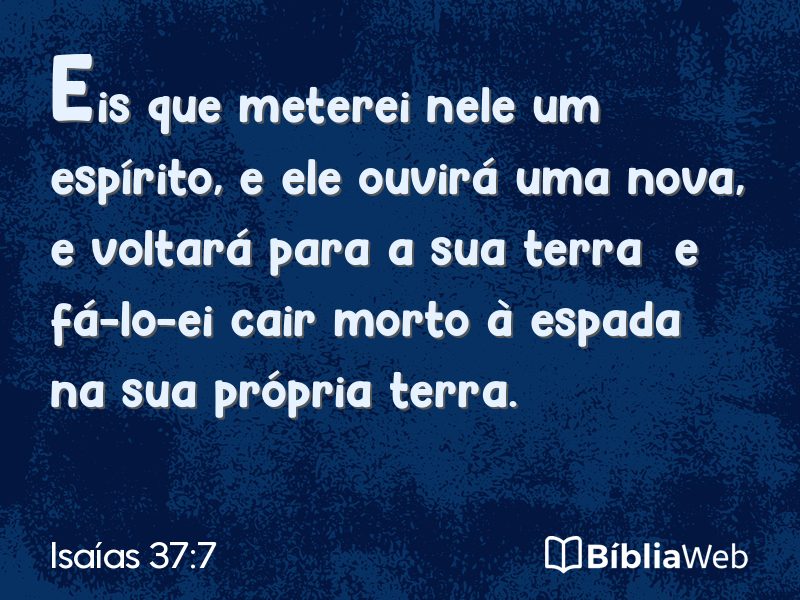 Isaías 37:7 em imagem para compartilhar