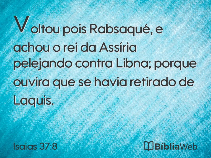 Isaías 37:8 em imagem para compartilhar