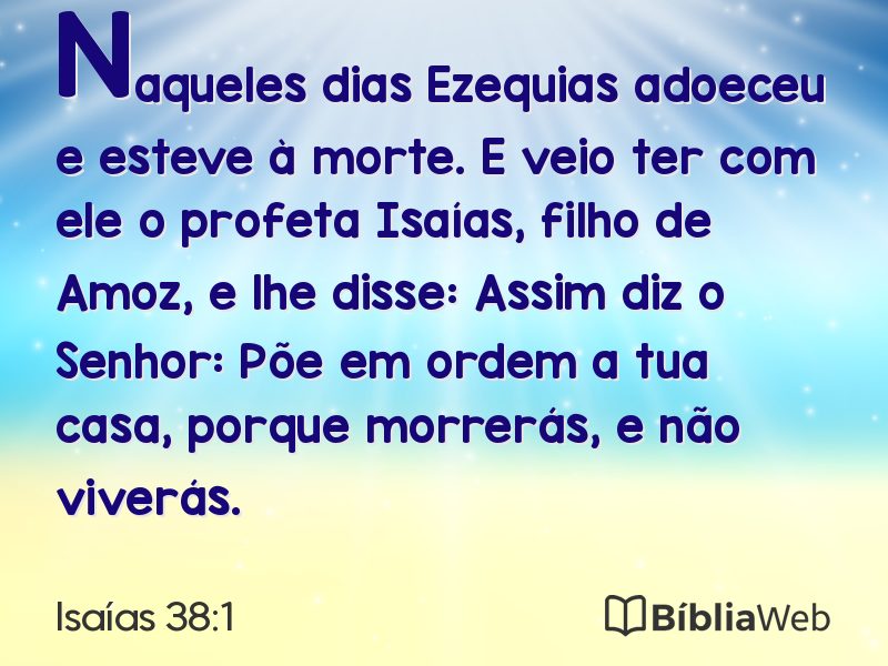 Isaías 38:1 em imagem para compartilhar