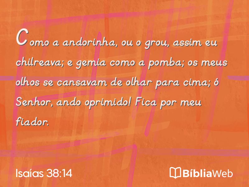 Isaías 38:14 em imagem para compartilhar