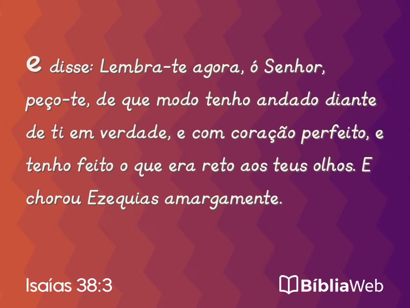 Isaías 38:3 em imagem para compartilhar
