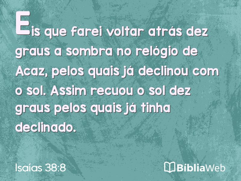 Isaías 38:8 em imagem para compartilhar