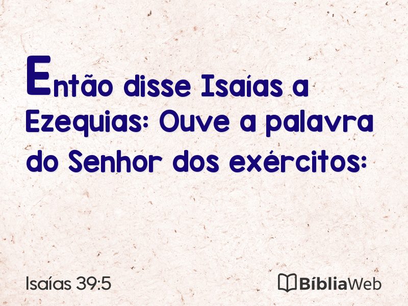 Isaías 39:5 em imagem para compartilhar