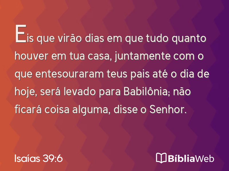 Isaías 39:6 em imagem para compartilhar