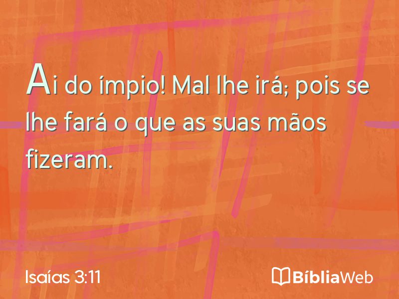 Isaías 3:11 em imagem para compartilhar