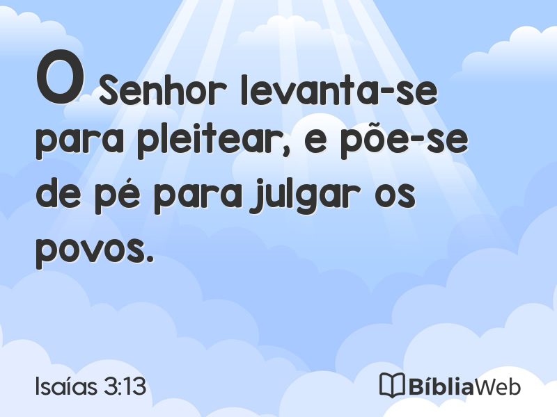 Isaías 3:13 em imagem para compartilhar