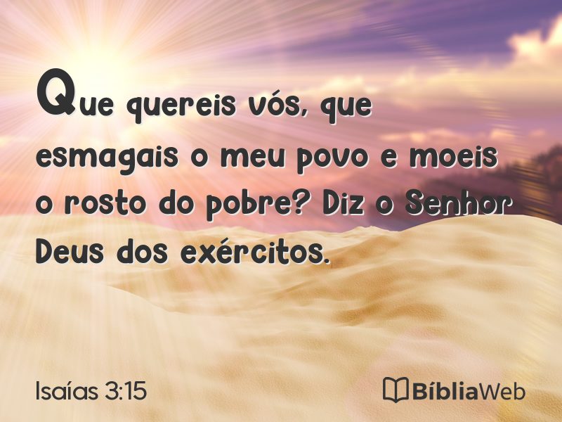 Isaías 3:15 em imagem para compartilhar
