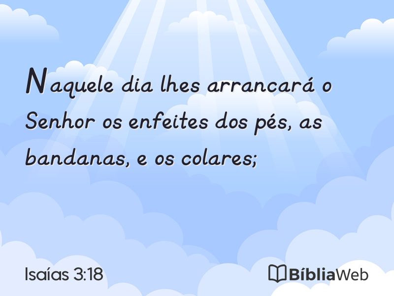 Isaías 3:18 em imagem para compartilhar