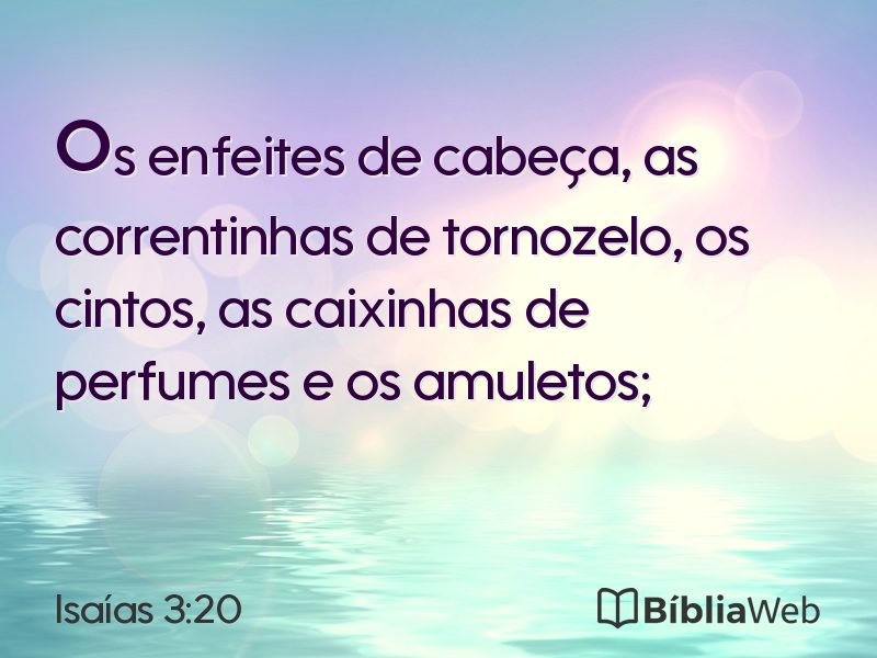 Isaías 3:20 em imagem para compartilhar