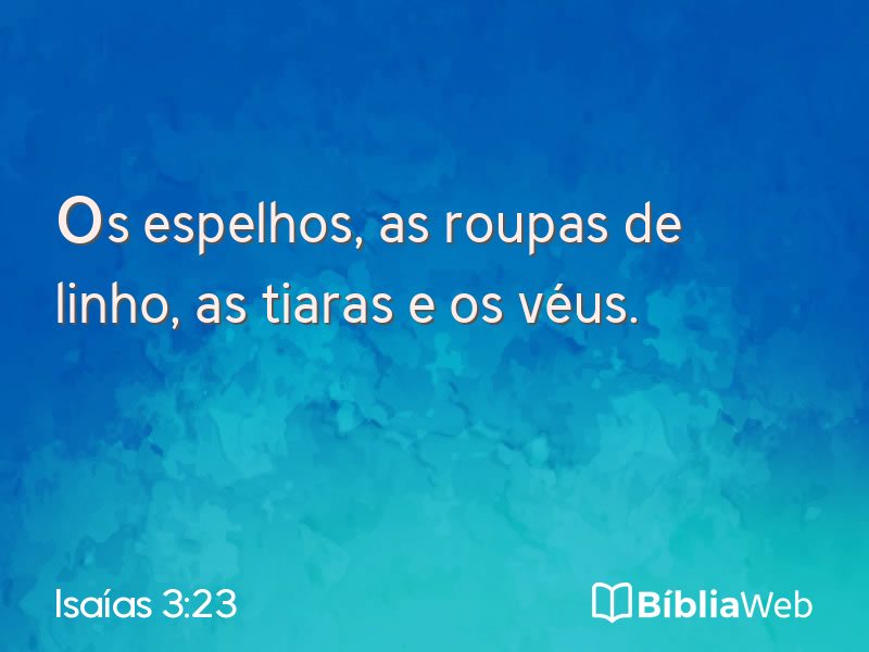 Isaías 3:23 em imagem para compartilhar