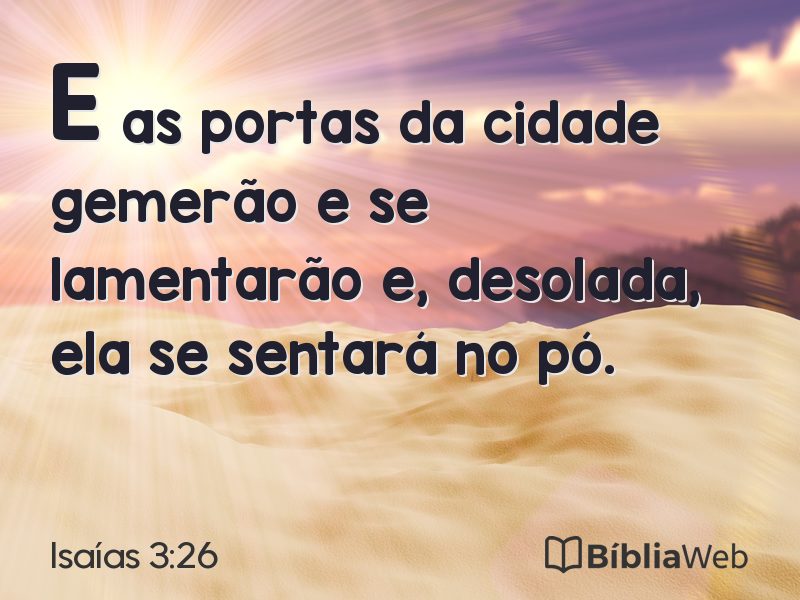Isaías 3:26 em imagem para compartilhar