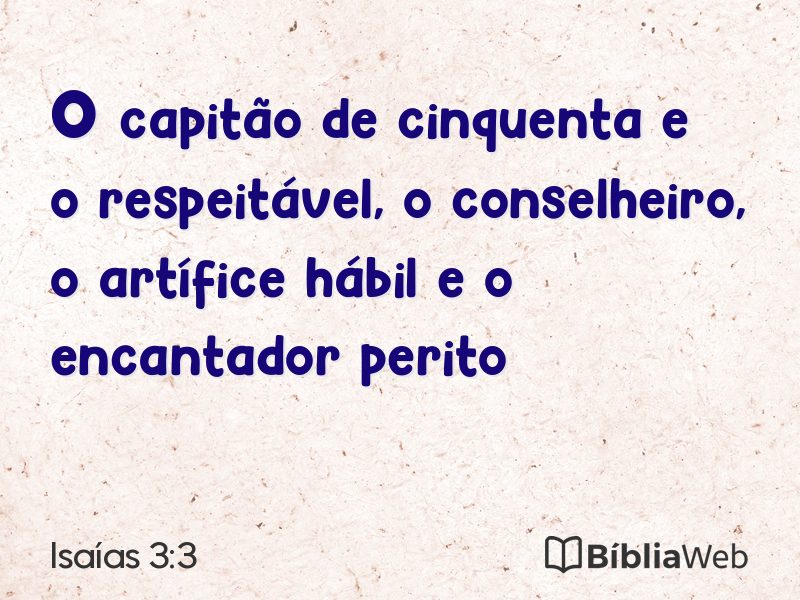 Isaías 3:3 em imagem para compartilhar