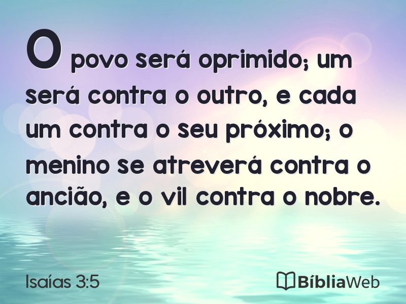 Isaías 3:5 em imagem para compartilhar