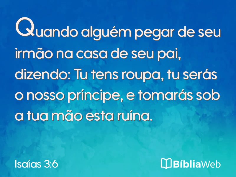 Isaías 3:6 em imagem para compartilhar