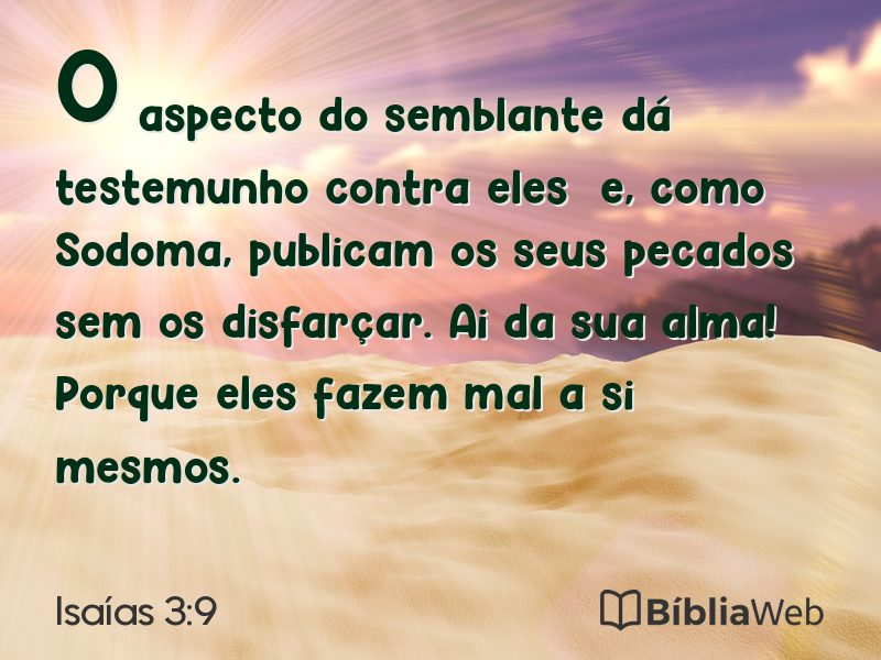 Isaías 3:9 em imagem para compartilhar