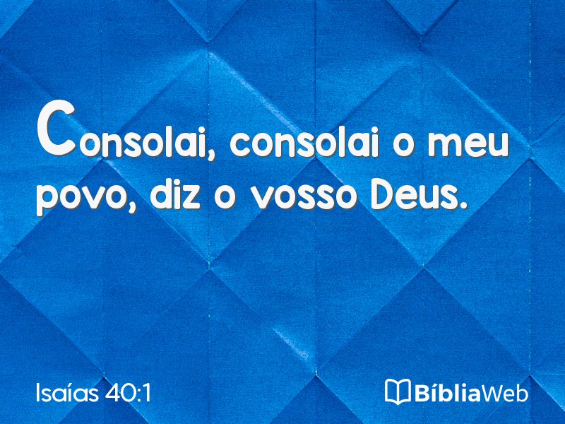 Isaías 40:1 em imagem para compartilhar