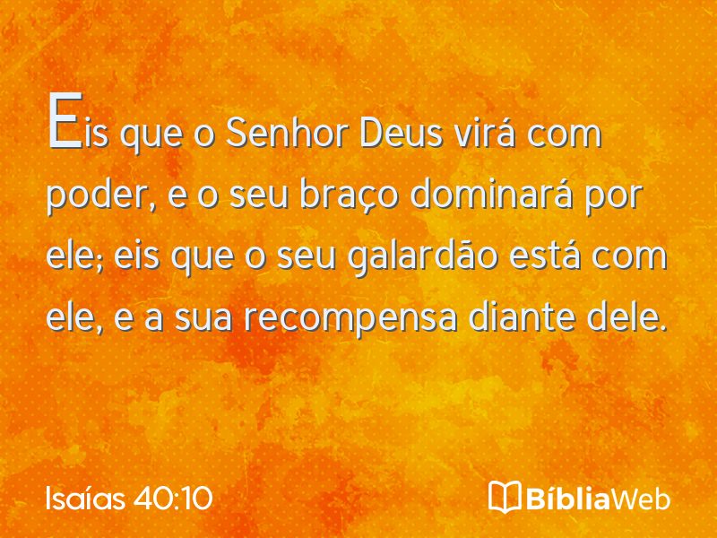 Isaías 40:10 em imagem para compartilhar