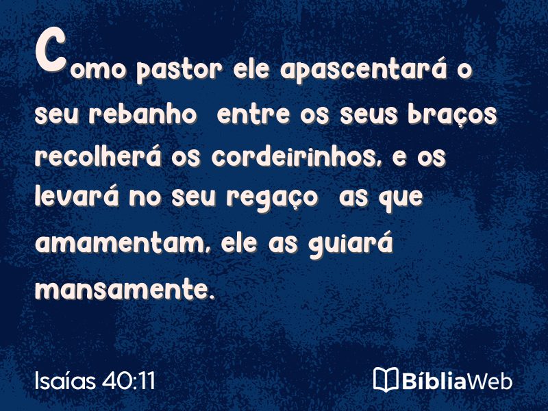 Isaías 40:11 em imagem para compartilhar