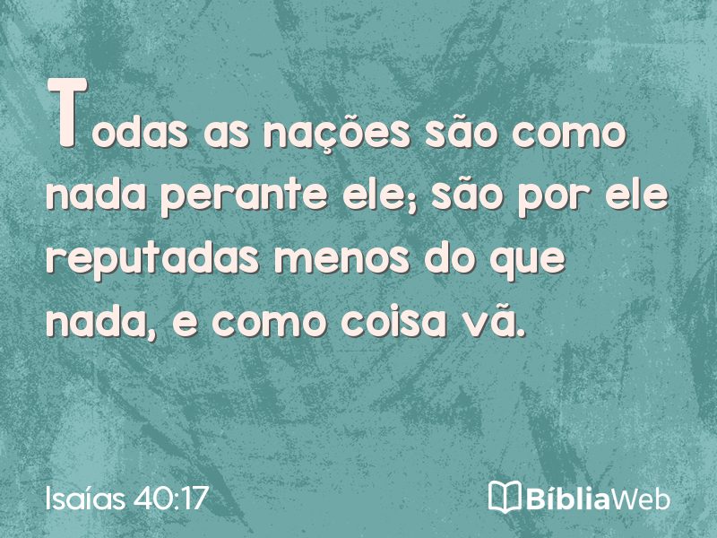 Isaías 40:17 em imagem para compartilhar