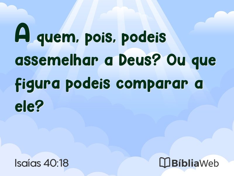 Isaías 40:18 em imagem para compartilhar