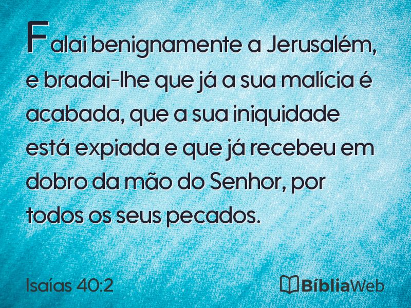 Isaías 40:2 em imagem para compartilhar
