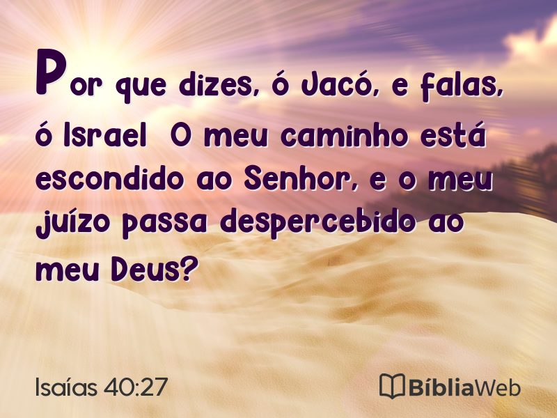 Isaías 40:27 em imagem para compartilhar