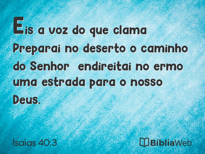 Isaías 40:3 em imagem para compartilhar