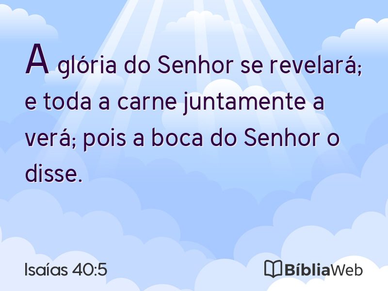 Isaías 40:5 em imagem para compartilhar