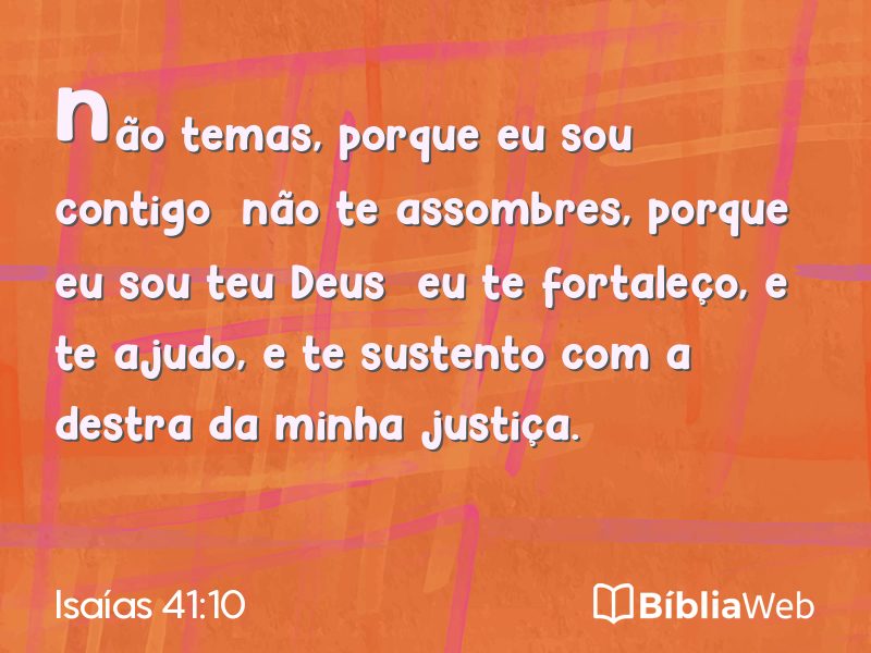 Isaías 41:10 em imagem para compartilhar