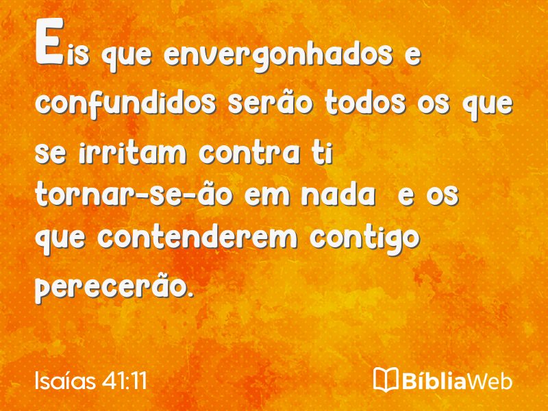 Isaías 41:11 em imagem para compartilhar