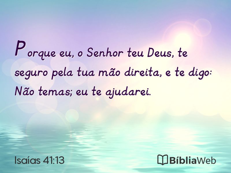 Isaías 41:13 em imagem para compartilhar